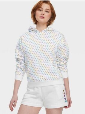 Roller Rabbit X Target Disco Hearts Wave Hoodie - White/Multi - XXS